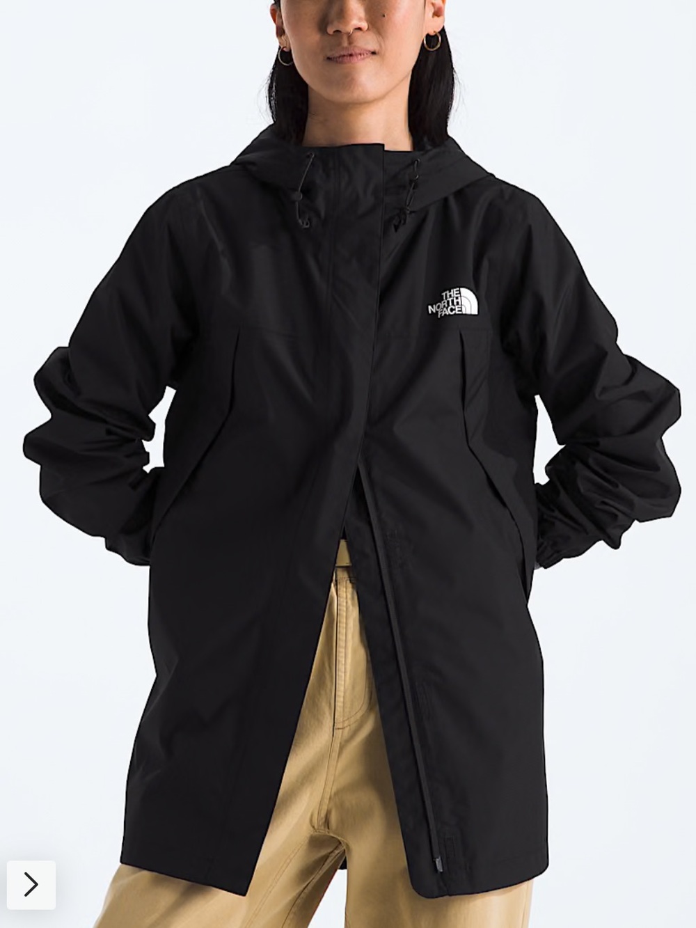 The North Face Women's Black Small Antora Rain Parka